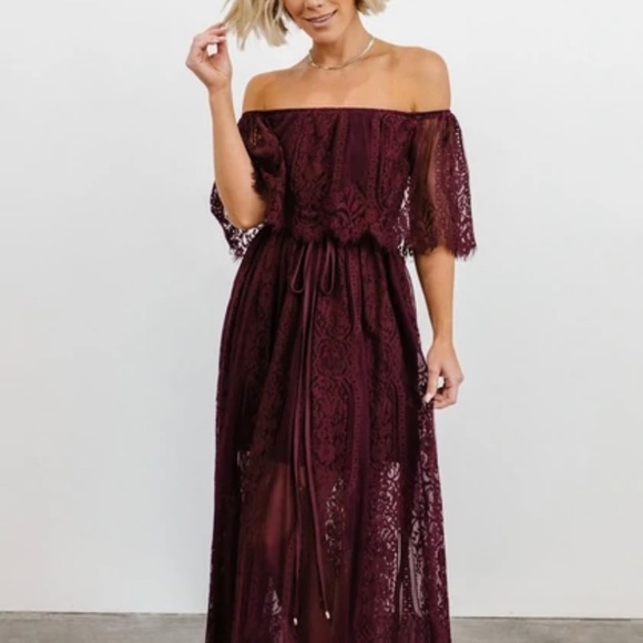 Dresses & Skirts - Baltic born Caroline Lace Maxi Dress, color is Mulberry. Brand new never worn!!